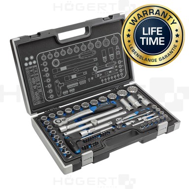 UNIOR Set alata 60-dijelni 1/4", 1/2", S2 čelik, CrV